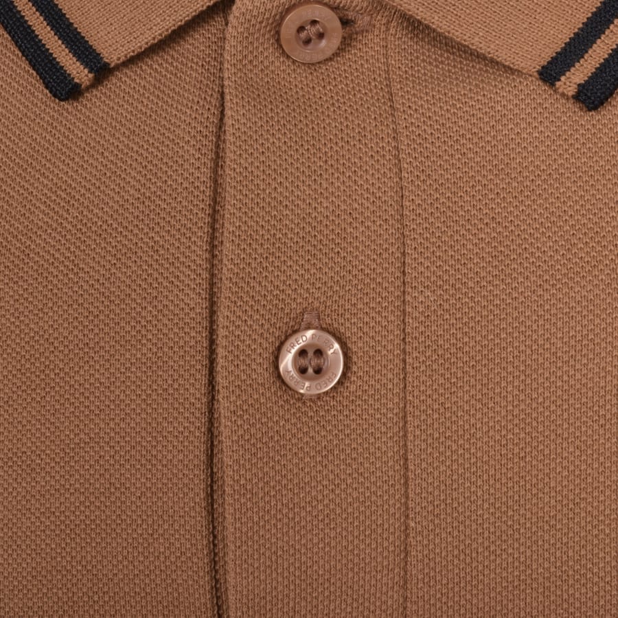 Fred Perry Twin Tipped Slim Fit Polo Tan Beige